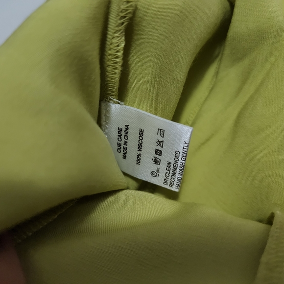 Aus 8 Cue Yellow Layered Frill Zip Front Short Sleeved Blouse - Picture 3 of 16
